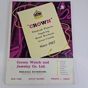 1960-1961 Crown Watch and Jewelry Co. MCM Catalog 1960-1961 Winnipeg Canada